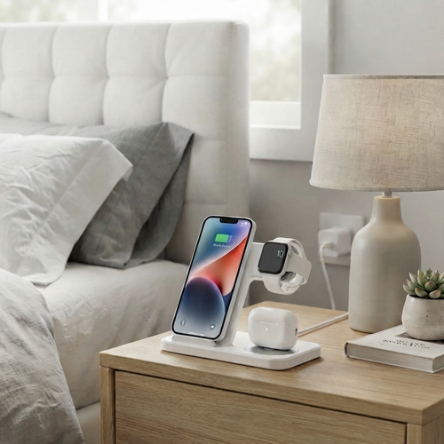 Foldable wireless charging stand – Fast charger for phon