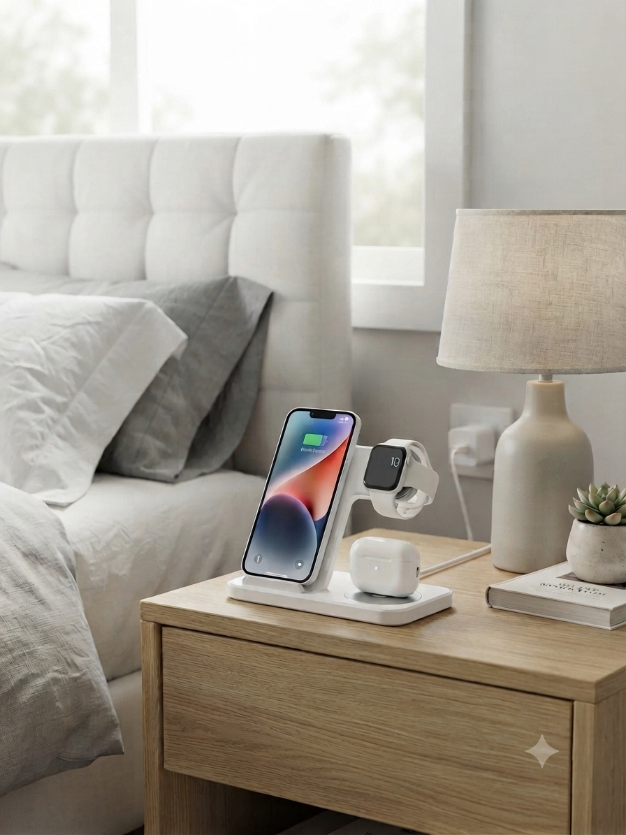 Foldable wireless charging stand – Fast charger for phon