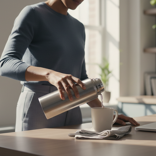 Bouteille thermos intelligente Loutek — Affichage de la température par LED